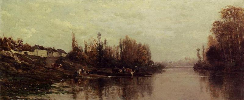 Charles-Francois Daubigny Ferry at Glouton